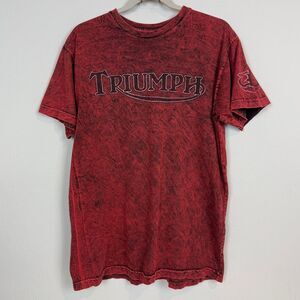 Triumph Motorcycles Old School Rocker Tee Red M